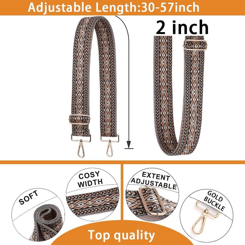 S-Jacorry Purse Strap Replacement Crossbody Wide Shoulder Strap Adjustable Canvas Straps Handbag Strap Replacement Belts - Image 5